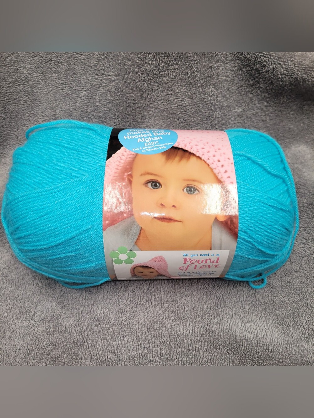 Lion Brand Baby Yarn- 1 Pound, Soft Acrylic. Turquise-Blue. Knitting & Crochet